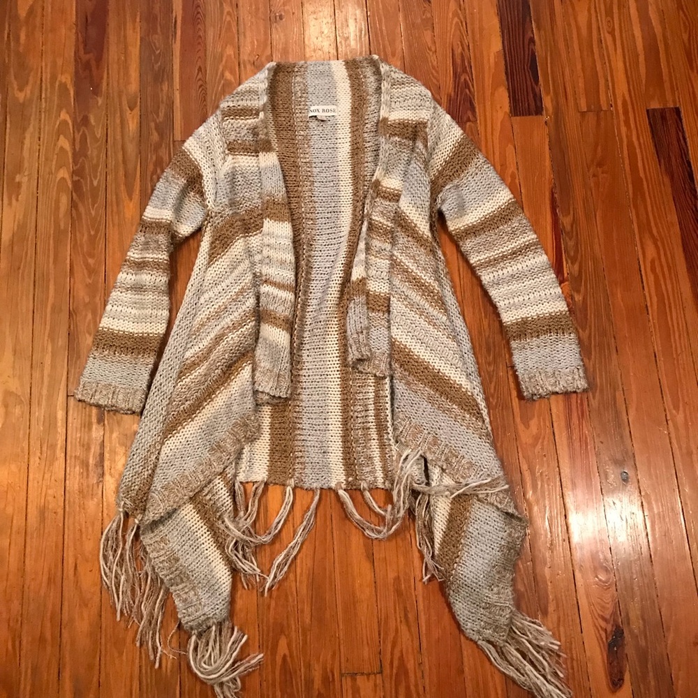 Marled Fringe Sweater